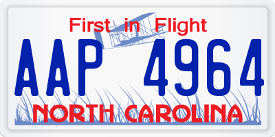 NC license plate AAP4964