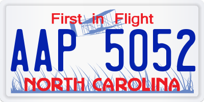 NC license plate AAP5052