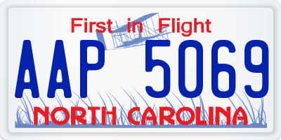 NC license plate AAP5069