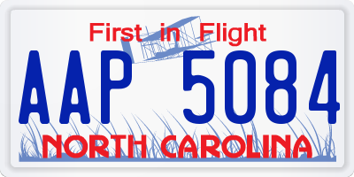 NC license plate AAP5084