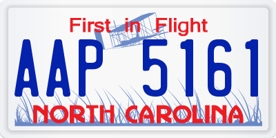 NC license plate AAP5161