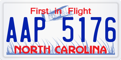 NC license plate AAP5176