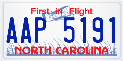 NC license plate AAP5191