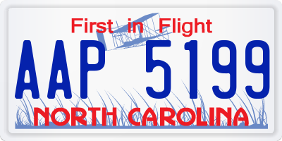 NC license plate AAP5199