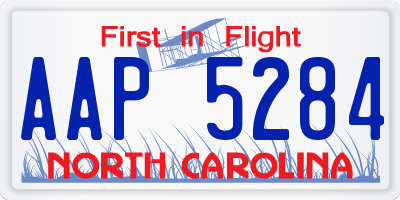 NC license plate AAP5284