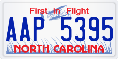 NC license plate AAP5395