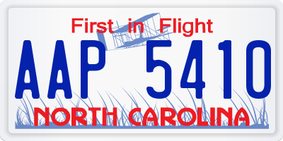 NC license plate AAP5410