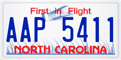 NC license plate AAP5411