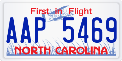 NC license plate AAP5469