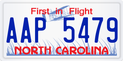 NC license plate AAP5479