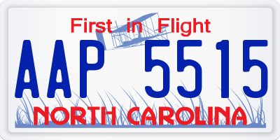 NC license plate AAP5515