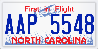 NC license plate AAP5548