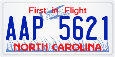 NC license plate AAP5621