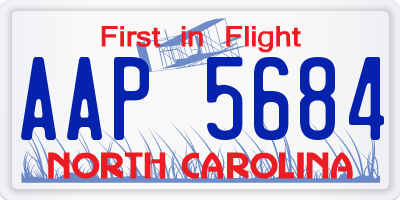 NC license plate AAP5684