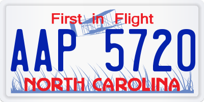 NC license plate AAP5720