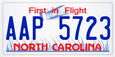 NC license plate AAP5723