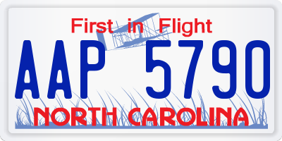 NC license plate AAP5790