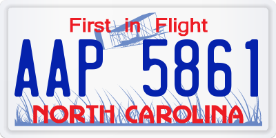 NC license plate AAP5861