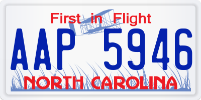 NC license plate AAP5946