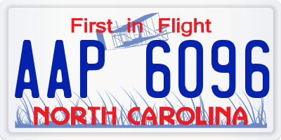 NC license plate AAP6096