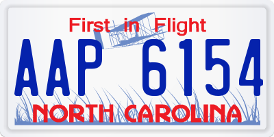 NC license plate AAP6154