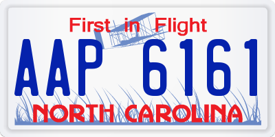 NC license plate AAP6161