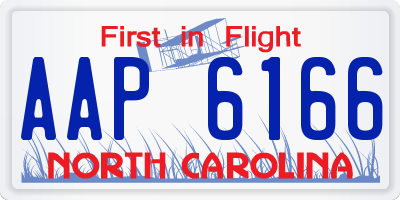 NC license plate AAP6166