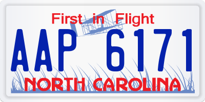 NC license plate AAP6171