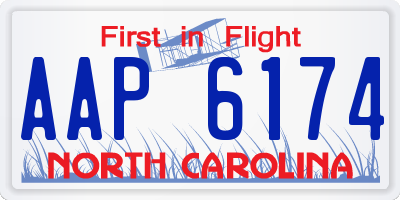 NC license plate AAP6174
