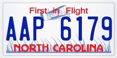 NC license plate AAP6179
