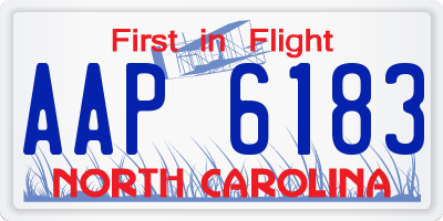 NC license plate AAP6183