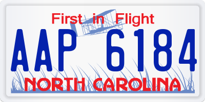 NC license plate AAP6184