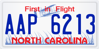 NC license plate AAP6213