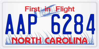 NC license plate AAP6284