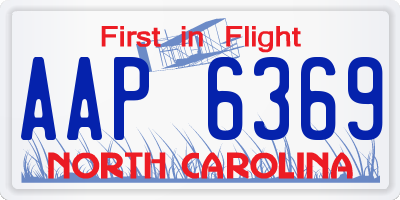 NC license plate AAP6369