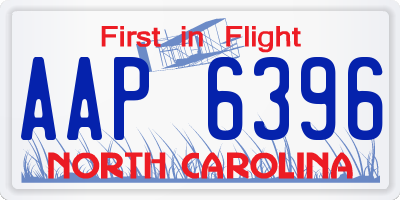 NC license plate AAP6396