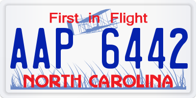 NC license plate AAP6442