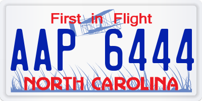 NC license plate AAP6444