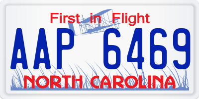 NC license plate AAP6469