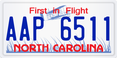 NC license plate AAP6511