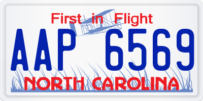 NC license plate AAP6569