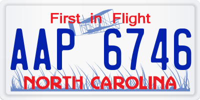 NC license plate AAP6746