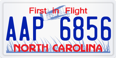 NC license plate AAP6856