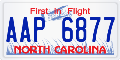 NC license plate AAP6877