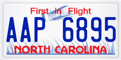 NC license plate AAP6895