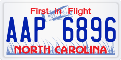 NC license plate AAP6896