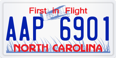 NC license plate AAP6901