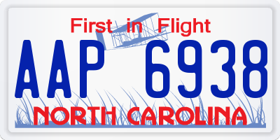 NC license plate AAP6938