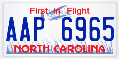 NC license plate AAP6965