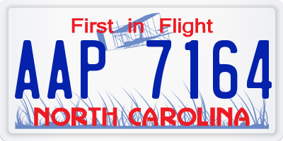 NC license plate AAP7164